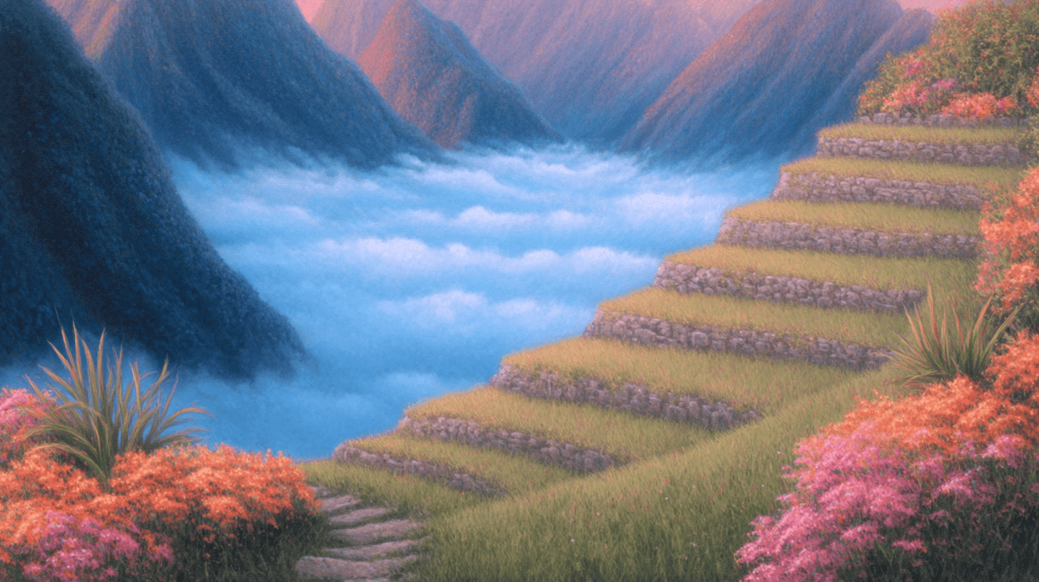 Terraced landscape background for ShowPilot pricing plans