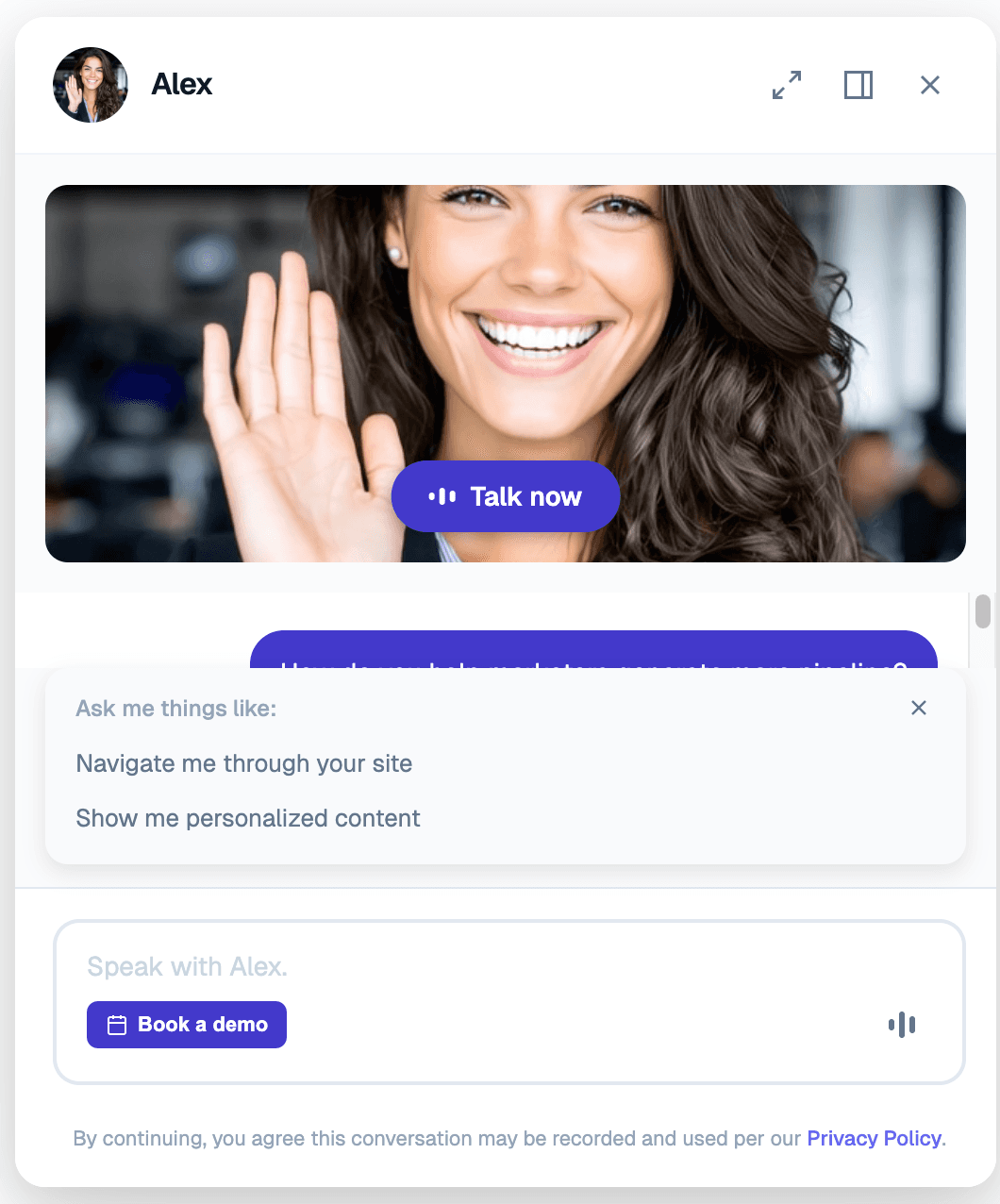 Answer questions before they leave your site