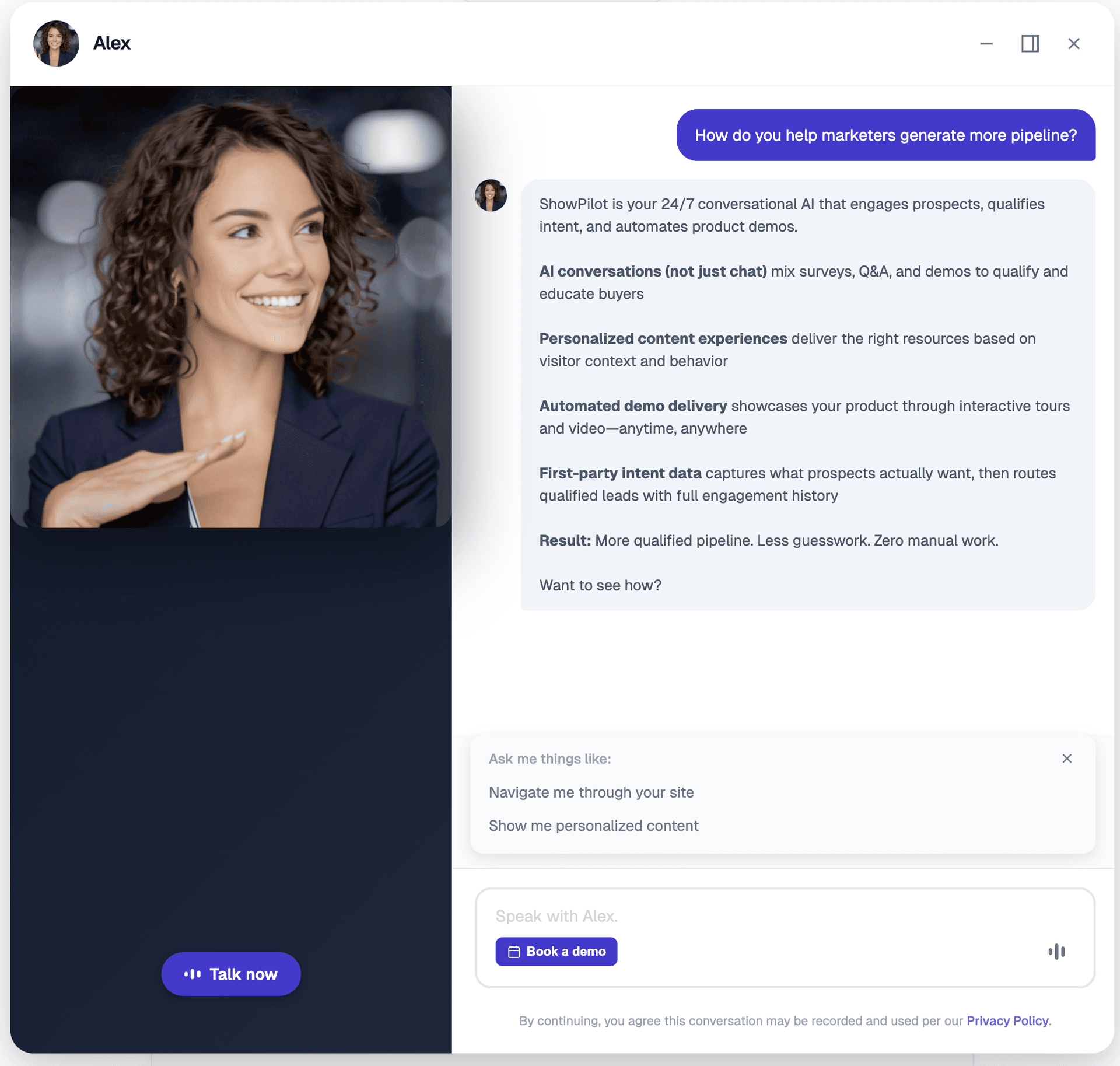 Shows your product before they fill out a form
