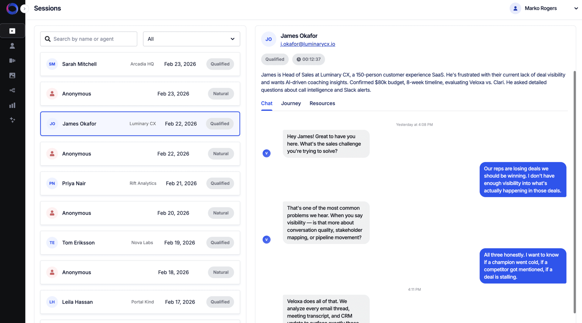 Qualification and booking — inside the conversation
